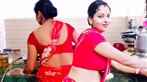 आज किया असली काम लाल साड़ी में फुल ब्लॉक 🌺 Saree Vlog Riyu Ki Mummy Youtube