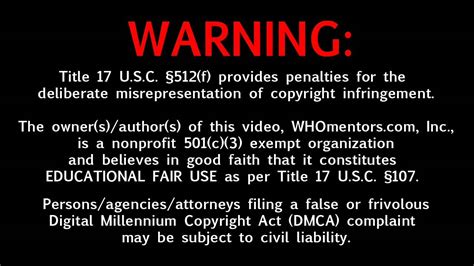 Copyright Fair Use Disclaimer Youtube