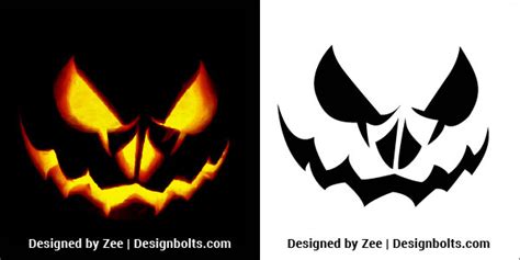 10 Free Scary Halloween Pumpkin Carving Stencils Patterns