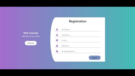 Registration Form Templates In Html And Css Free Download Best Home
