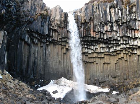 Svartifoss Iceland Waterfall Skaftafell Iceland Travel