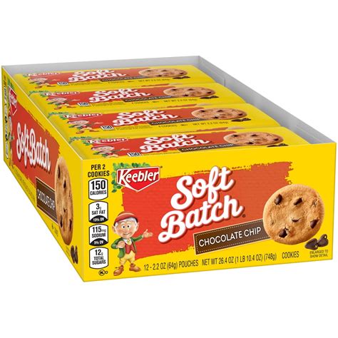 Keebler Soft Batch Chocolate Chip Cookies 2 2 Oz 12 Ct Walmart Com