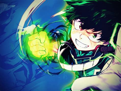 Desktop Wallpaper Izuku Midoriya Boku No Hero Academia Anime Boy Punch Hd Image Picture