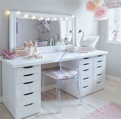 Ikea Double Alex 9 Drawer Customized Deskvanity Beauty Room Vanity Vanity Room Beauty Room