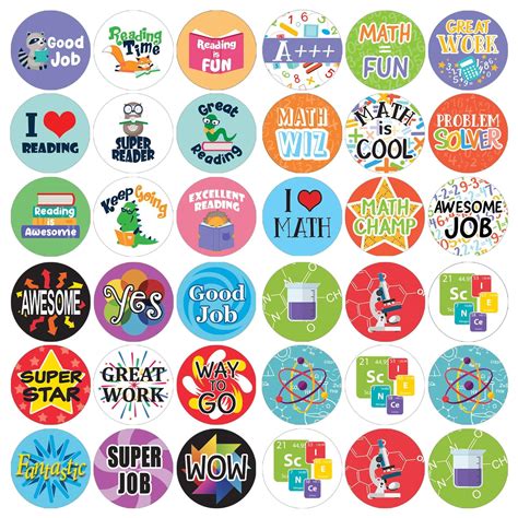 Distinctivs Teacher Reward Stickers For Kids Multi Color Solid