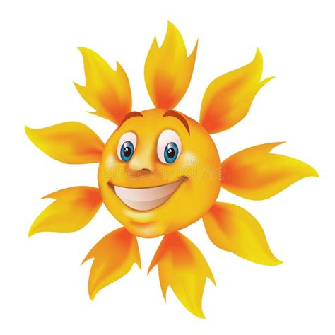 Smiling Cartoon Sun Stock Vector Illustration Of Happy 19505138