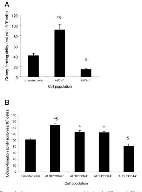 Figure From Aldh Activity Indicates Increased Tumorigenic Cells But