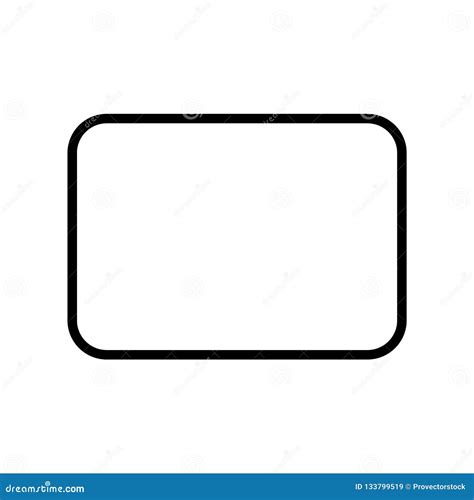 Rectangle Icon Vector Isolated On White Background Rectangle Si Stock