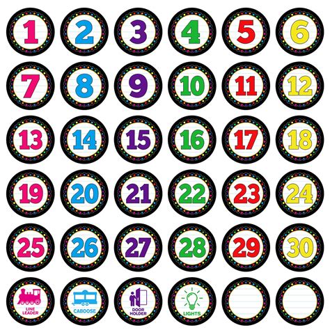 Buy Facraft Watercolor Dots Number Spot Markers Stickers Line Up Spots