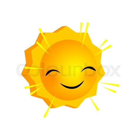 Vector Illustration Sunny Smile Icon Stock Vector Colourbox