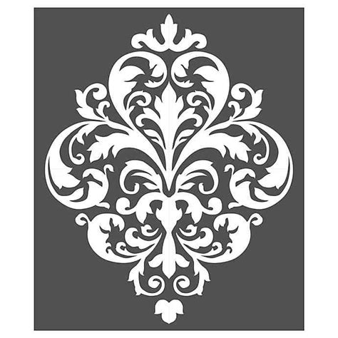 Large Damask Stencil Wall Decal Bed Bath And Beyond Wall Stencil