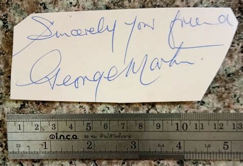 George Martin 1922 1991 Autograph Hand Signed Card Etsy