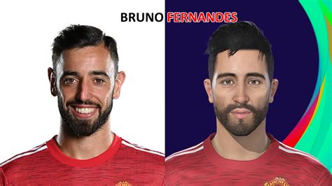 Bruno Fernandes Pes 201920202021 Face Build And Stats Youtube