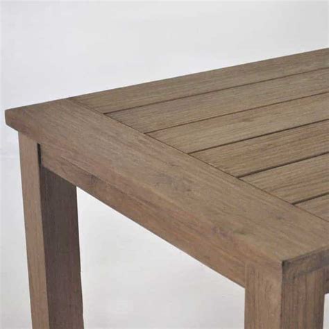 Rustic 4 Legged Outdoor Dining Table Reclaimed Teak