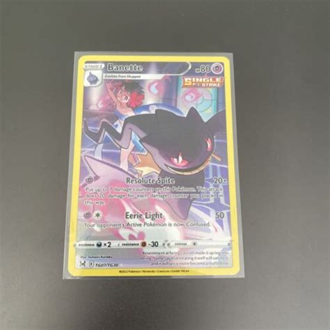 Banette Trainer Gallery Holo Rare Lost Origin Pokémon Card Tg07tg30 Nm