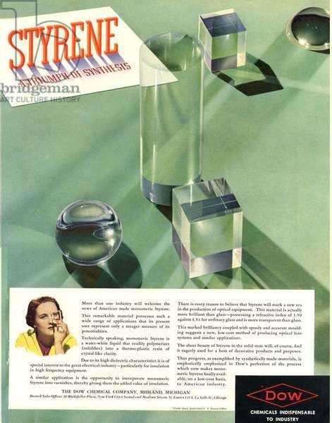 Dow Magazine Advert Usa 1950s By