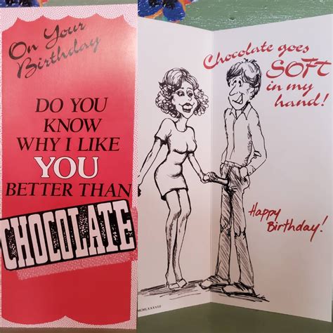 Happy Birthday Greeting Card Funny Naughty Gag Gift Dirty Joke Etsy