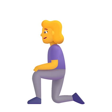 Woman Kneeling 3d Default Icon Fluentui Emoji 3d Iconpack Microsoft