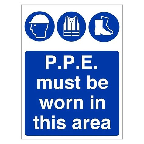 Ppe Must Be Worn In This Area Sign Safety Signs From Parrs Uk