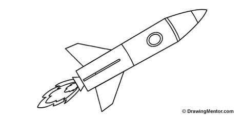 How To Draw A Rocket Ship Tutorial