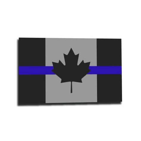 Canada Thin Blue Line Sticker 3 X 5