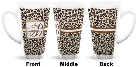Leopard Print 16 Oz Latte Mug Personalized Youcustomizeit