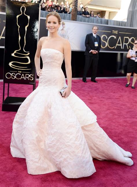 2013 Oscars Fashion Jennifer Lawrence Light Pink Dior