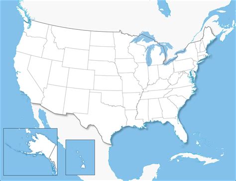 Blank Map United States Photos Cantik