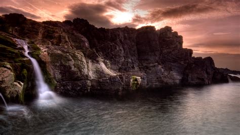 Waterfalls Of Mountain To Beach Wallpapers Hd Desktop And Mobile Backgrounds