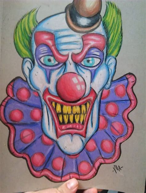 Evil Clown Tattoos Creepy Carnival Halloween Props Diy Insane Clown