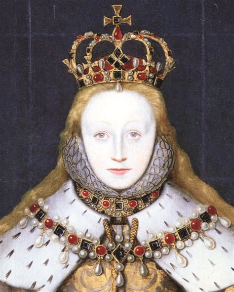 Young Elizabeth Elizabeth I In Her Coronation Robes Patterned With