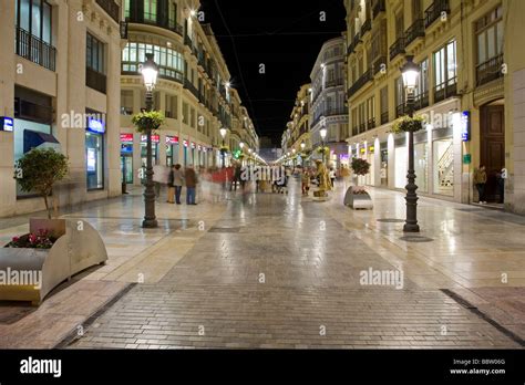 Zona Comercial De Calle Larios En Málaga Costa Del Sol Andalucía España