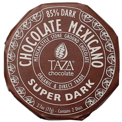 Taza Chocolate Organic Super Dark Dark Chocolate Mexicano Discs Oz Ralphs