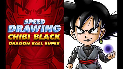 Speed Drawing Chibi Black Goku Dragon Ball Super Youtube