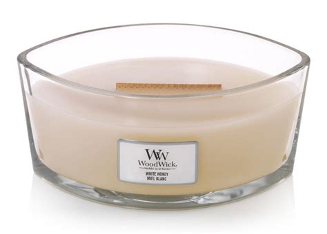 Duża świeca White Honey Woodwick American Candle