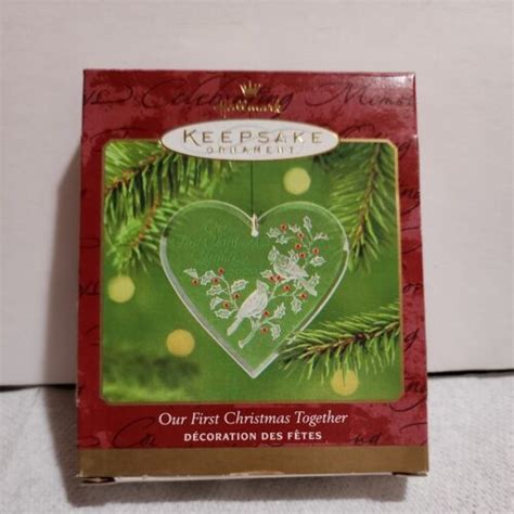 Our First Christmas Together Acrylic Heart Ornament Hallmark Keepsake