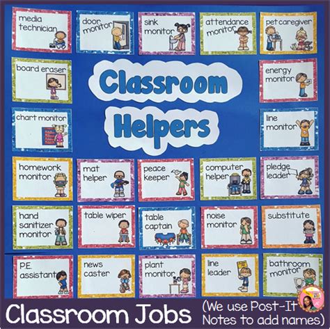 Classroom Jobs Printable Cards Nylas Crafty Teaching
