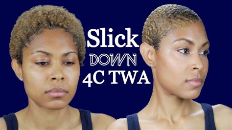Slick Down Twa Short Natural 4c Hair Youtube