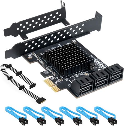 Amazon QNINE PCIe SATA Card 6 Port With 6 SATA Cables And A SATA