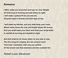 Romance Poem by Robert Louis Stevenson - Poem Hunter