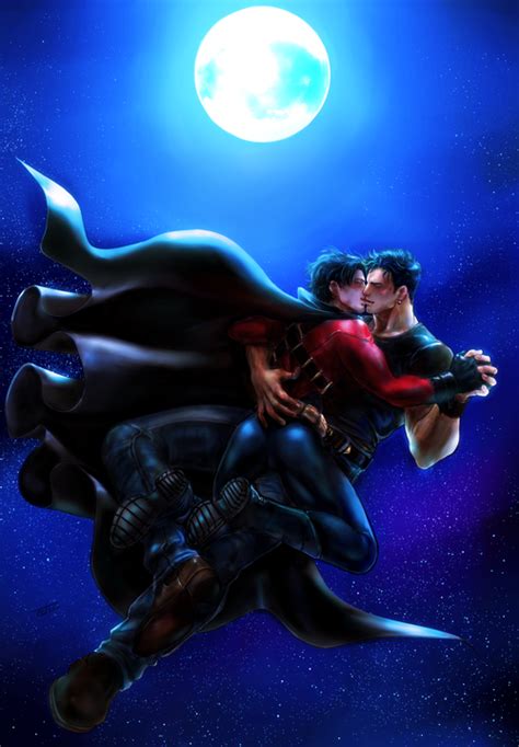 Superboy Robin Tim Drake Red Robin Gay Comics Kissy Kissy Fantasy