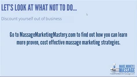 massage marketing strategies discounting is not marketing massage marketing marketing