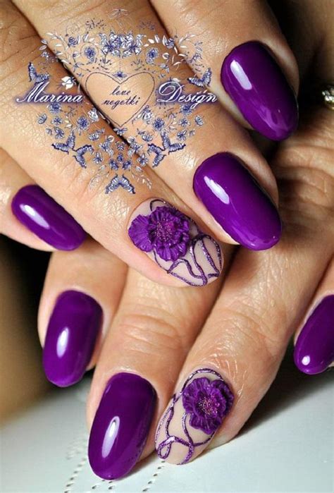 45 Purple Nail Art Designs Best Animal