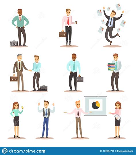 Business Man And Woman Character Design 2 Stock Vector Illustration