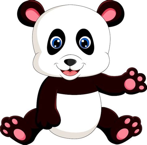 Cute Baby Panda Premium Vector