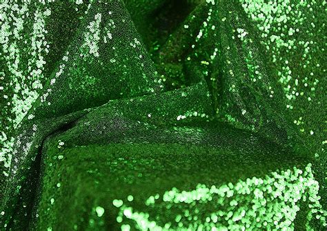 Emerald Green All Over Sequin Fabric Thimbles Fabric Shop Online