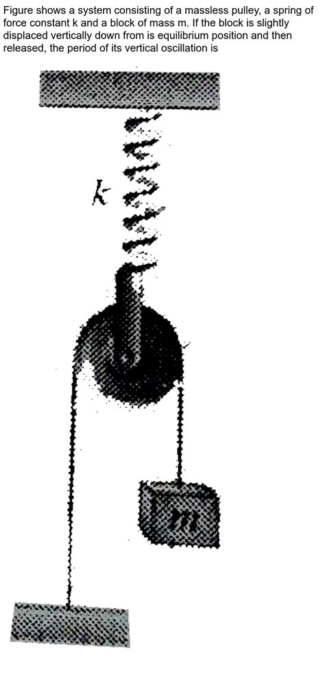 In The Arrangement Shown In Figure Pulleys Are Light And Springs