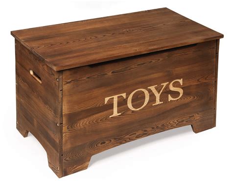 Buy Solid Wood Rustic Toy Box With Lift Top Online At Desertcartsouth