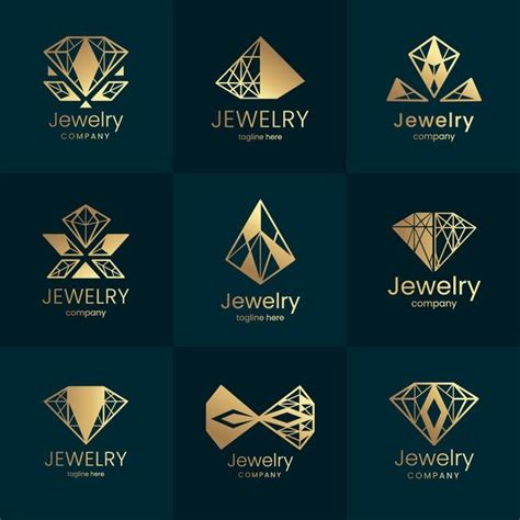 Download Golden Gradient Jewelry Logo Collection For Free In 2021