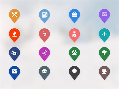 Map Icons Symbol Design Map Design Icon Design Logo Design Google Maps Icon App Map Key